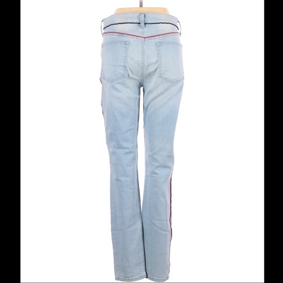 BCBGeneration Red Piped Skinny Stretch Blue Jeans - Picture 3 of 8